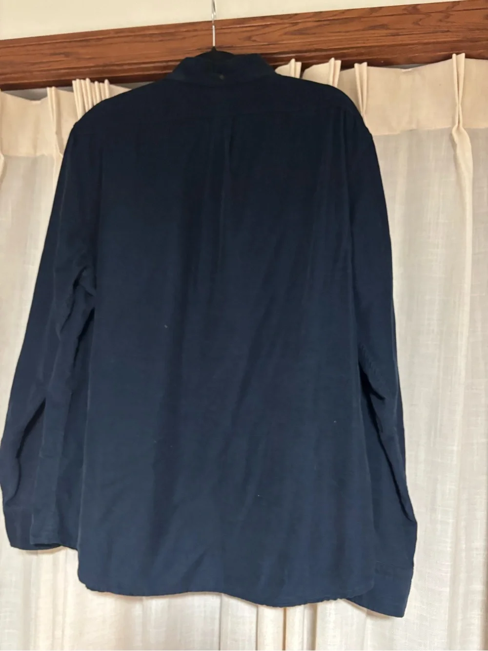 Banana Republic Fine-Wale Corduroy Button-Down Shirt in dark navy blue